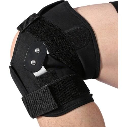 Adjustable Knee Support Pad Brace Protector Arthritis Knee Joint Patella Knee Support Leg Compression Sleeve Hole Hinged Kneepad