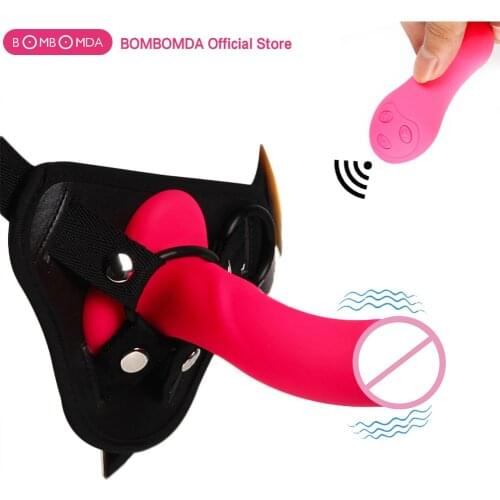 Strap On Dildo Vibrator Dildo Belt for Woman Lesbian Vibrating Panties Sex Toy for Couple Remote Control Vibrator Intimate Goods