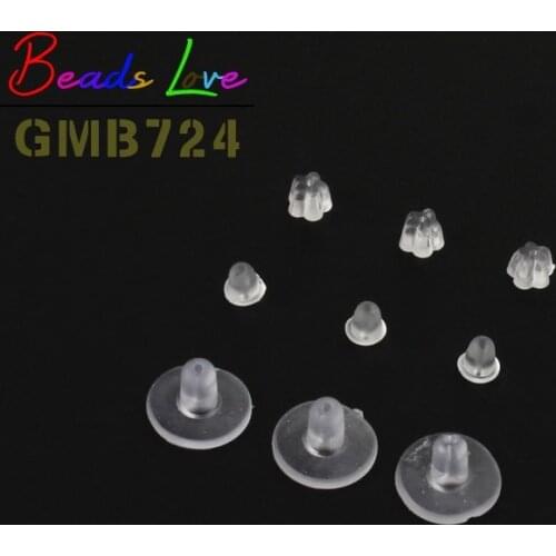 100pcs/lot Silicone Earring Back Stoppers Flower Earnuts Stud Earring Backs Supplies for Diy Jewelry Findings Making Accessories