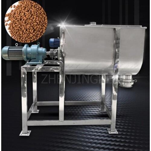220V Mixing Mixer Stainless Steel Horizontal Spiral Stirring Organic Fertilizer Chemical Powder Heating Real Stone Paint Mixer