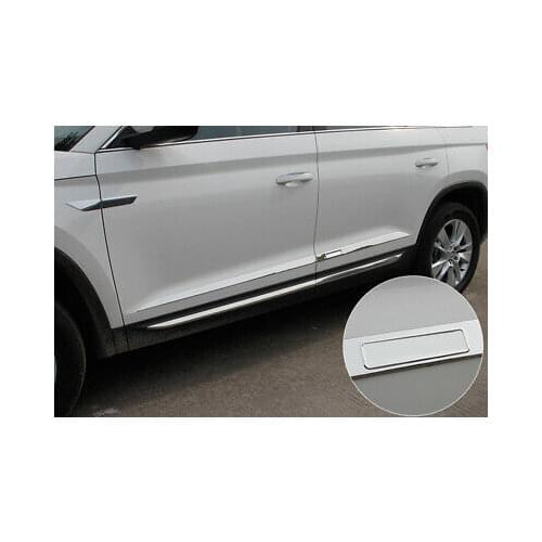 Steel Exterior Side Door Body Molding Cover Trim 4pcs For Skoda Kodiaq 2016-2020