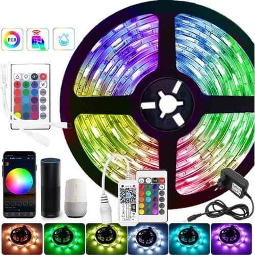 Smart Led Strip With Bluetooth Music Controller 5050 2835 No Waterproof DC12V Lights Christmas Tape Diode Ribbon Room Decoration
