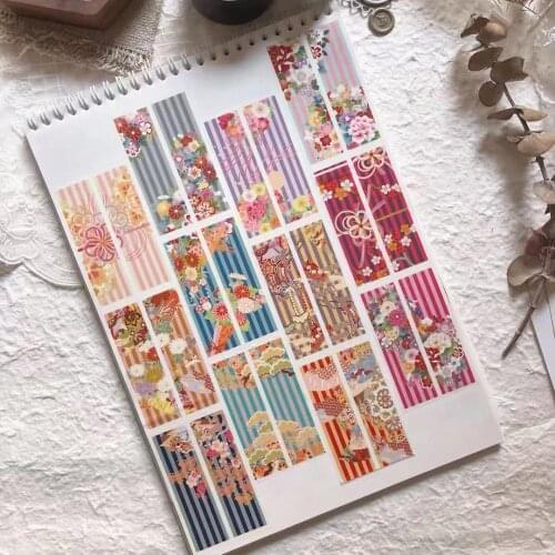Vintage Flower Pattern Washi Tape for Card Making Bullet Journal DIY Scrapbooking Label Sticker