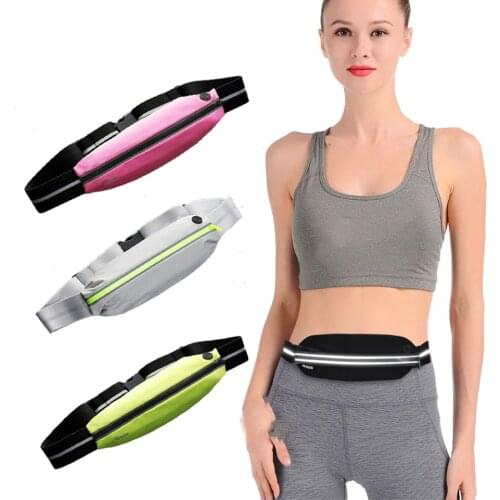 KoKossi Waterproof Running Waist Bag Sports Jogging Portable Outdoor Phone Holder Belt Reflective Bag Fitness Sport Accessories