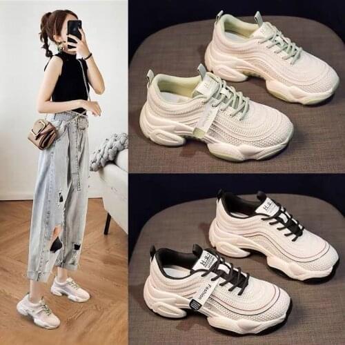 2021 womens shoes womens sneakers fashion new platform shoes lace-up walking vulcanized shoes spring comfortable casual shoes
