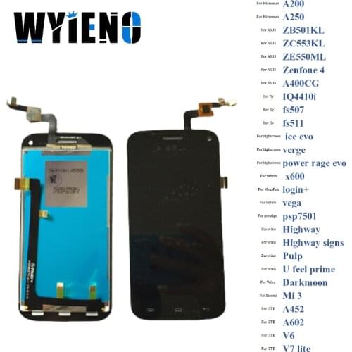 Wyieno Tested Black LCD Full Assembly For Cat S60 LCD Display Screen With Touch Screen Front Glass Digitizer Sensor + Tracking