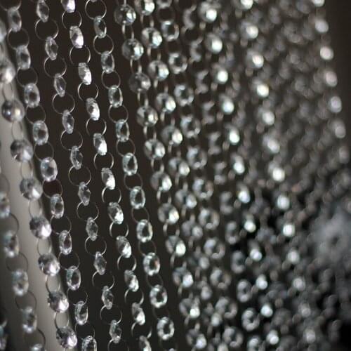 10PCS Transparent Glass Crystal Bead Curtain Wedding Party Decoration Home Decor Hanging Curtain