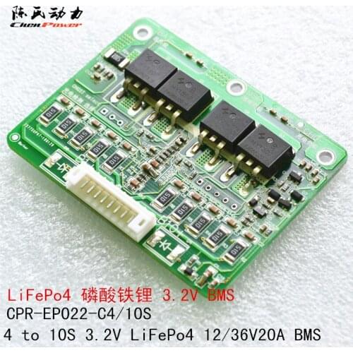30A Current 4 to 10 Strings of 3.2V Iron Phosphate Multi-string Lithium Battery Protection Board with Balanced BMS
