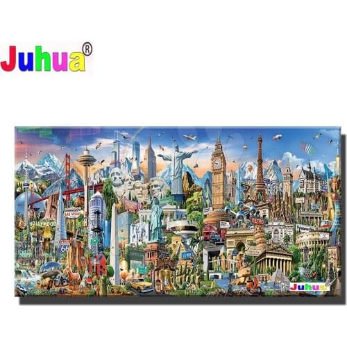 London architecture DIY Diamond Painting Full SquareRound Cross Stitch Big Ben Landscape 5D Embroidery Rhinestone T350