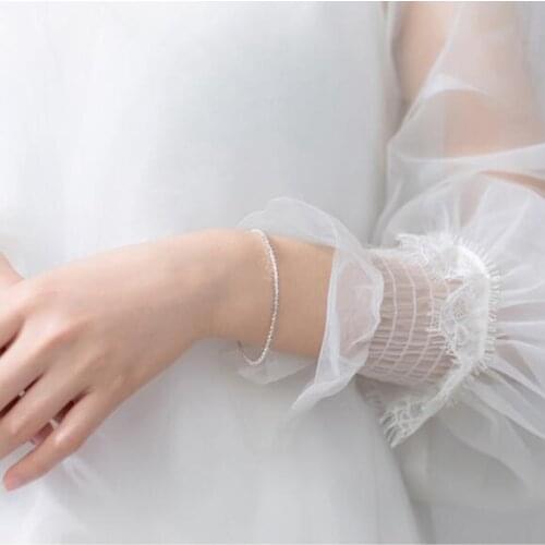 Authentic Italian 100% S925 Sterling Silver Bracelet Sparkling Bracelet High Jewelry Lady Charm Jewelry Gift