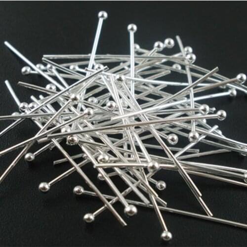 DoreenBeads 400-1000PCs Silver color Ball Head Pins Handmade Findings for DIY Jewelry Making Accessories Multi-size
