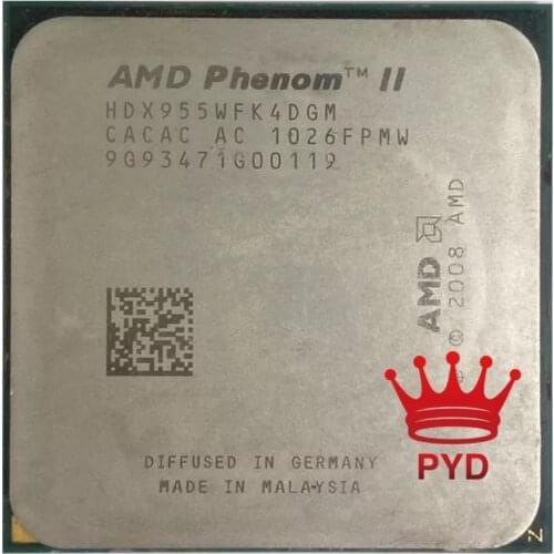 AMD Phenom II X4 955 3.2 GHz 95w Quad-Core CPU Processor HDX955WFK4DGM/HDX955WFK4DGI Socket AM3
