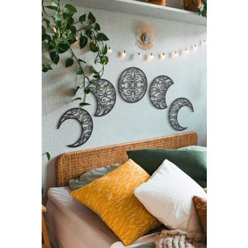 5 Moon States Decorative Table Wall Design Wooden Wall Decor