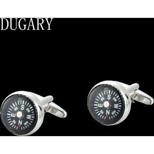 DUGARY Luxury shirt cufflinks for mens Brand cuff buttons cuff links High Quality round compass abotoaduras Jewelry gemelos