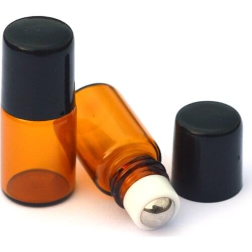 2ml Perfume Sample Roller Bottles Bottles for Essential Oils Roll-on Refillable Deodorant Containers Fast Shipping