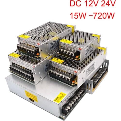 12V 24V Power Supply 1A 2A 3A 5A 10A 15A 20A 30A 50A Switching Power Supply 12 V Volt AC-DC Transformer 220V to 12V SMPS