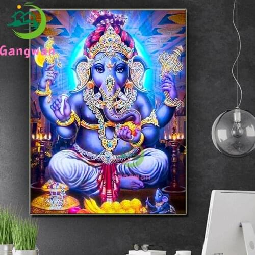 Ganesha paintings Full,Square,round,5d diy,Diamond painting,picture of rhinestone ,mosaic 3 D embroidery,puzzle Home decoration