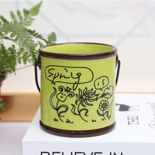 Ceramic Flower Pot Succulent Flower Pot Gardening Home Succulent Vase Plant Home Accessories