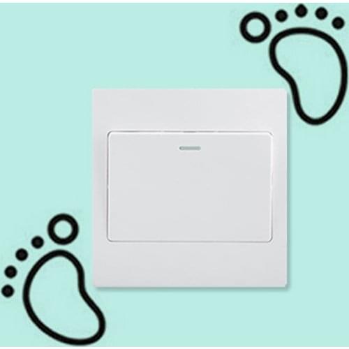 KUCADA little footprints switch sticker home decor wall sticker mural art decal diy wallpaper WP1076