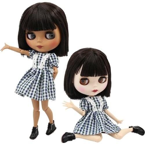 ICY DBS Blyth doll 1/6 bjd joint body short brown hair matte face 30cm toy girls gift