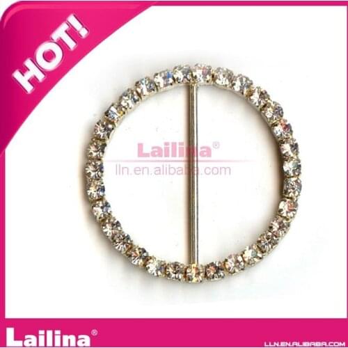 Fashion Round Rhinestone Buckles 35mm for garment accessories and wedding invitation card