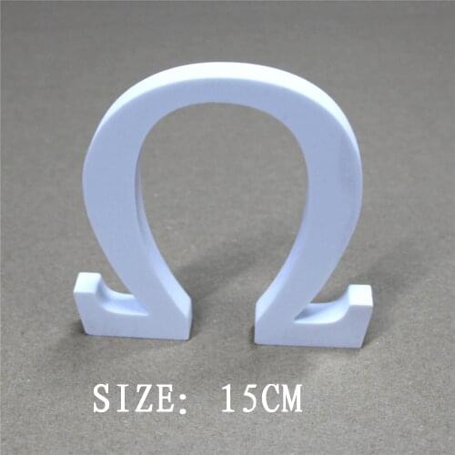 Newest 15cm Artificial wood wooden white Greek letter alphabet words used for home wedding decoration 3D Wall stickers name
