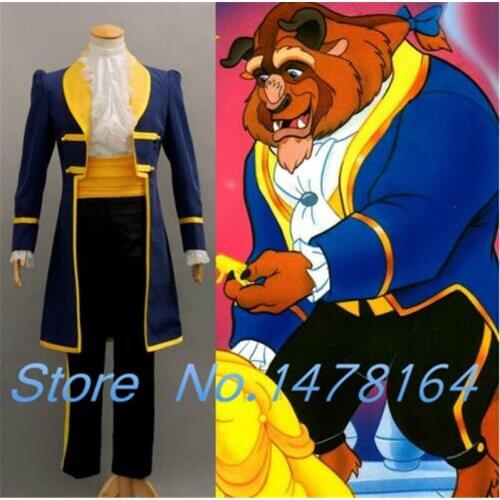 New Hot Beauty and the Beast Prince Adam party halloween Cosplay Adult Costumes Suit Full Set Any Size Free shipping