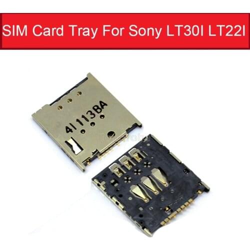Genuine Sim Card slot For Sony xperia T LT30 LT30P Sim Card tray For Sony Xperia P LT22i LT22 Sim card reader holder Replacement