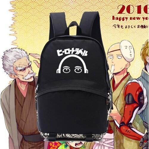 Hot anime fans backpack One punch man Saitama Sensei backpack OPPAI backpacks cartoon nylon school bag