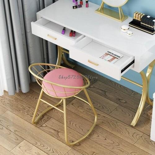 Nordic makeup stool dressing table back chair makeup chair modern minimalist net red stool bedroom home creative chair