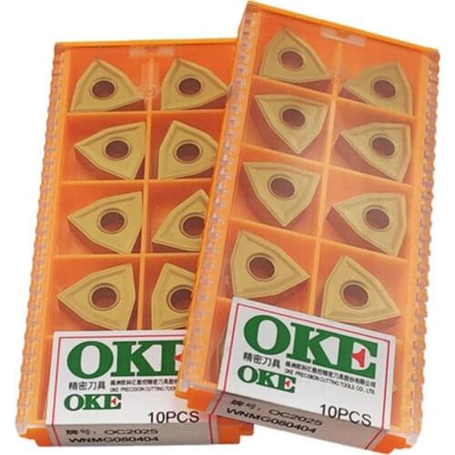 OKE WNMG080404 OC2025/WNMG080408 OC2025/WNMG080412 External Turning Tool Tungsten carbide inserts 10PCS/BOX lathe