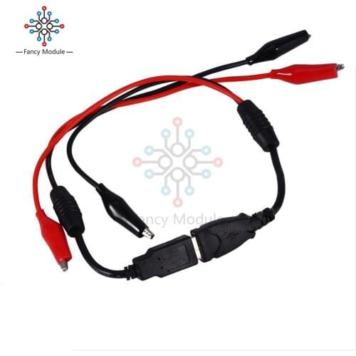 USB Alligator clips Crocodile wire Male/female to USB tester Detector DC Voltage meter ammeter capacity power meter monitor, etc