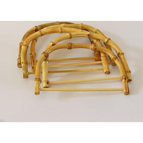 Nature Bamboo Purse Frame Bag Hanger DIY Accessories Handle For Handbags Bamboo Bag Handle Handmade Accessory Round Ring