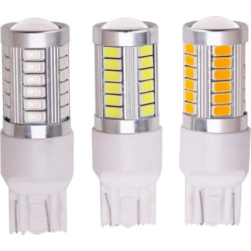 1X T20 7440 7443 W21W 5630 5730 33SMD Car Reverse Brake Light Fog lamp Turn Signal Lamp DRL Daytime Running Light White Red 12V