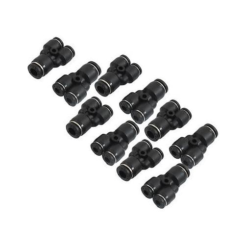 10 Pcs Air Pneumatic 6mm to 4mm Y Shaped Push in Connectors Quick Fittings