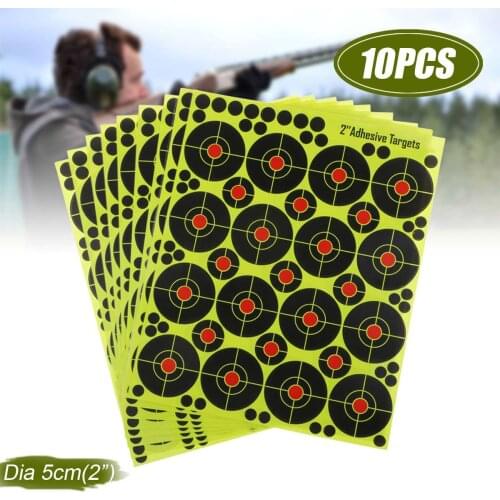 10Pcs Reactive Splatter Glow Florescent Paper Target for Hunting Archery Training Fireing Accessories