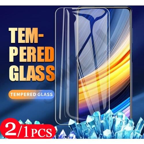 2-1pcs 9H for Xiaomi POCO M2 M3 X2 X3 C3 F2 pro F3 GT Tempered protective glass xiaomi pocophone F1 phone screen protector film