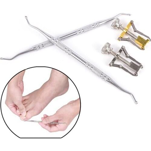 2pcs/set Foot Toenail Ingrown Toe Nail Recover Correction Tool Treatment Pedicure Fixer Lifter Toe File Cleaner Hook Foot Care