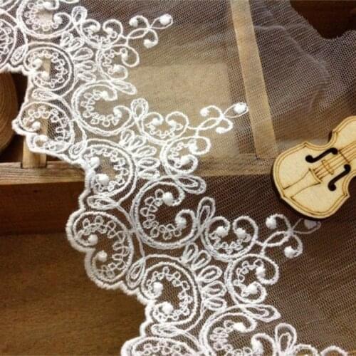 3-19 yards love lace accessories high quality diy handmade dress skirt European curtain decoration embroidery mesh