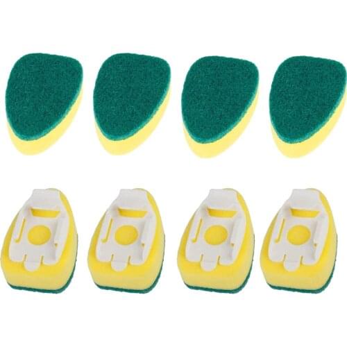 8Pcs Dishwand Refill Replacement Heads Sponge Brush Dish Scrubber Pads For Kitchen Sink Utensilios De Cocina Dropshipping