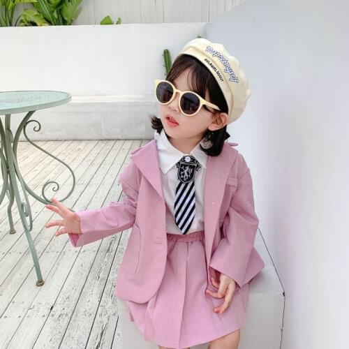 Mihkalev children fall clothes set autumn children long sleeve clothing sets jacket+skirt/pants baby girl outfits kids tracksuit