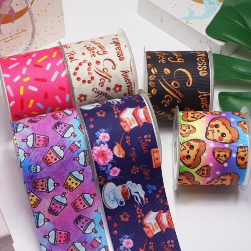 DIY Cartoon Food Printed Grosgrain Ribbon For Craft Supplies Sewing Accessories 5 Yards, Planar Resins Mold 10 Pieces. 54213
