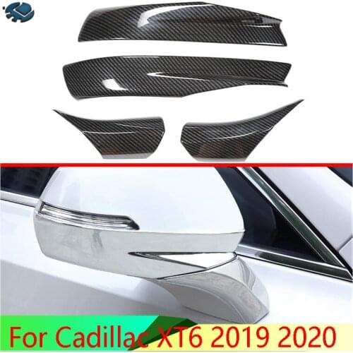 For Cadillac XT6 2019 2020 ABS Chrome Side Mirror Rear View Wing Chrome Cover Trim Molding Bezel Car Styling