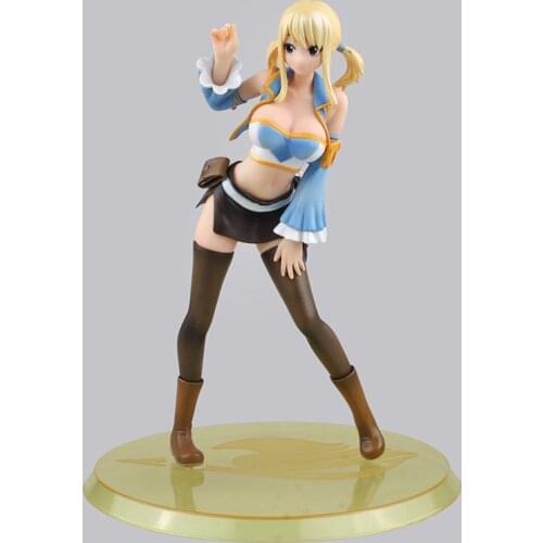 Anime FAIRY TAIL 21cm PVC Action Figure Lucy Heartfilia Model Toys Holiday Gifts