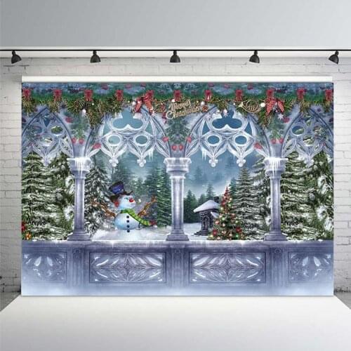 Christmas Photography Backdrops Winter Snow Baby Newborn Photo Booth Backgrounds for Photocall Studio Photographic Vinyl Fabric