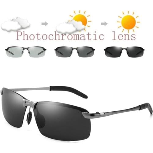Photochromic Polarized Driving Sunglasses for Men Classic Drivers Eyewear Vintage Eye Glasses Fishing Transition Lens UV400