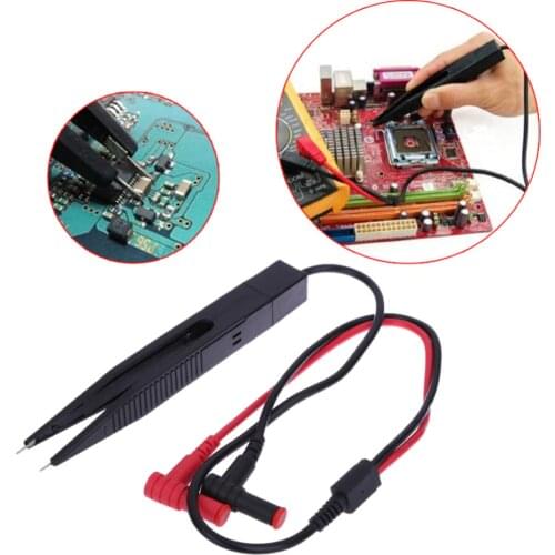 SMD Inductor Test Clip Probe Tweezers for Resistor Multimeter Capacitor Meter Clip probe for SMD components measure PTSP