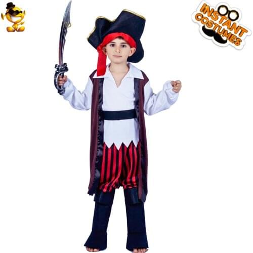 Halloween Costume Kids Boys Pirate Costume Carnival Children Day Gift Suit Christmas Purim Kids Birthday Party New Year Costume