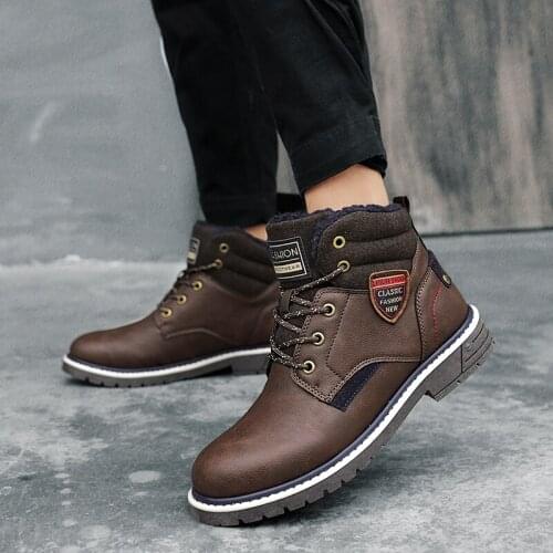 Boots Men Sport Dress Boots Men Chinese Shoes Mens Winter Thick Sole Leather Classic Designer Man Casual Sneakers For Sport