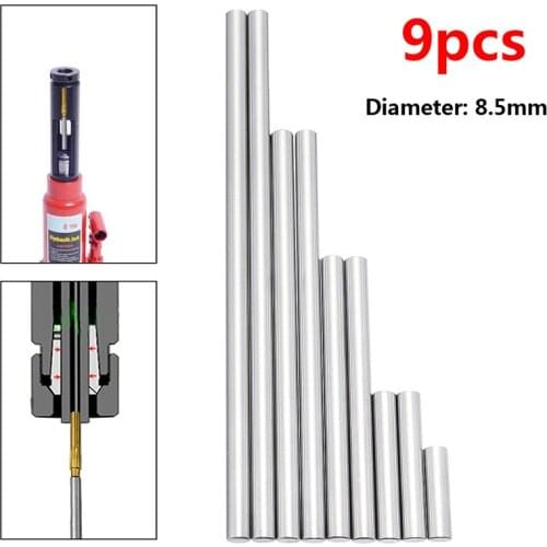 9pcs 8.5mm Ejector Pins Set Used To Push Rifling Buttons High Hardness Full Specifications Reamer Kits Machine Tools Accessories